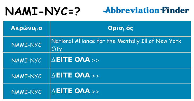 Τι σημαίνει nami-nyc ηρεμήσει