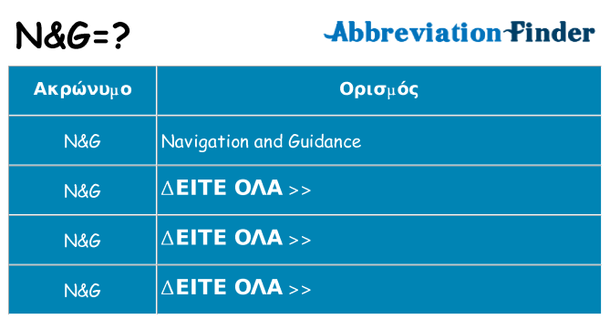 Τι σημαίνει ng ηρεμήσει