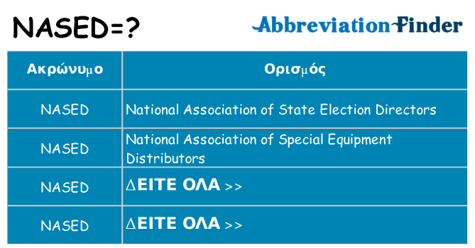 Τι σημαίνει nased ηρεμήσει