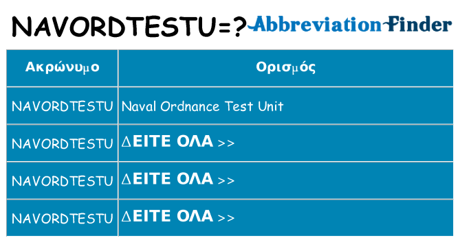 Τι σημαίνει navordtestu ηρεμήσει