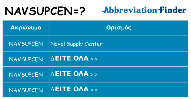 Τι σημαίνει navsupcen ηρεμήσει