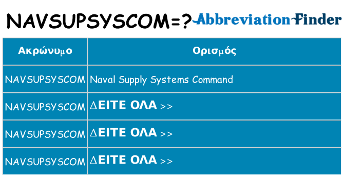 Τι σημαίνει navsupsyscom ηρεμήσει