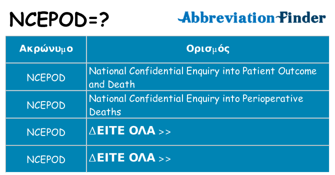Τι σημαίνει ncepod ηρεμήσει