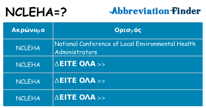 Τι σημαίνει ncleha ηρεμήσει