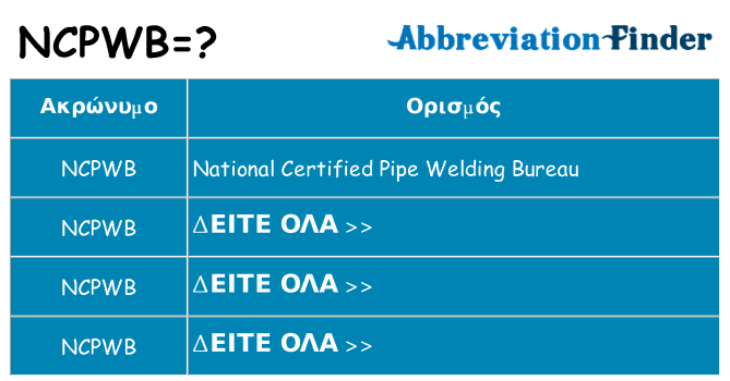 Τι σημαίνει ncpwb ηρεμήσει