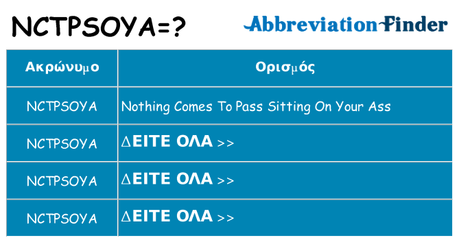 Τι σημαίνει nctpsoya ηρεμήσει