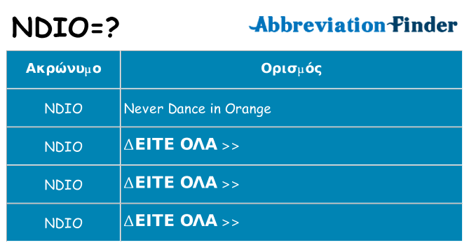 Τι σημαίνει ndio ηρεμήσει