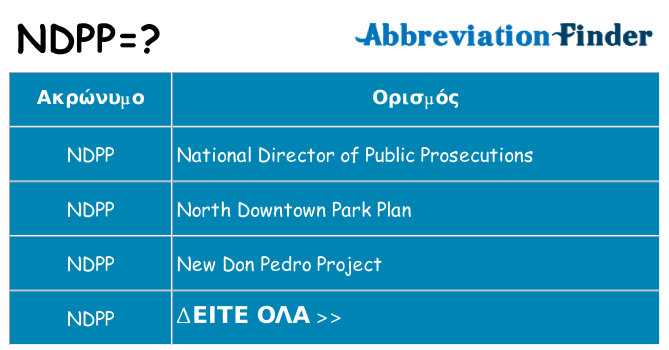Τι σημαίνει ndpp ηρεμήσει