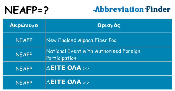 Τι σημαίνει neafp ηρεμήσει