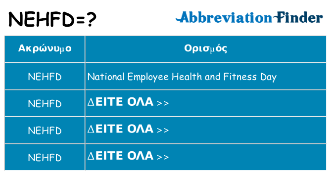 Τι σημαίνει nehfd ηρεμήσει