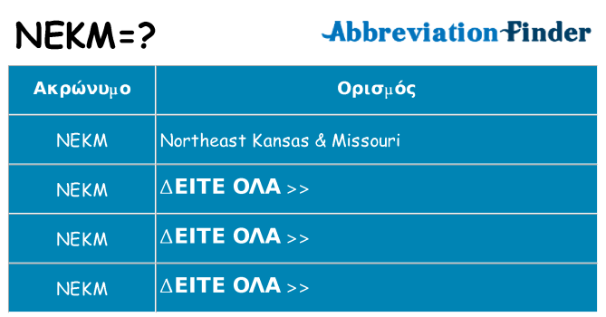 Τι σημαίνει nekm ηρεμήσει