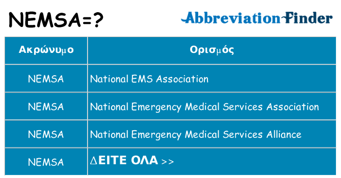 Τι σημαίνει nemsa ηρεμήσει