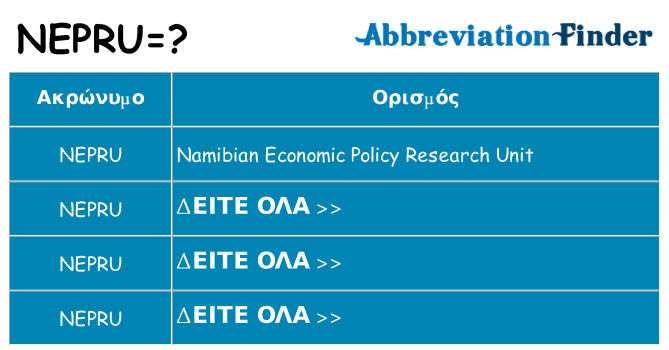 Τι σημαίνει nepru ηρεμήσει