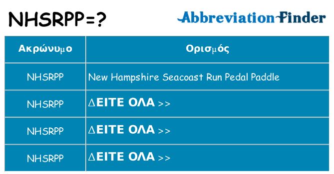 Τι σημαίνει nhsrpp ηρεμήσει