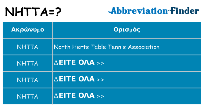Τι σημαίνει nhtta ηρεμήσει
