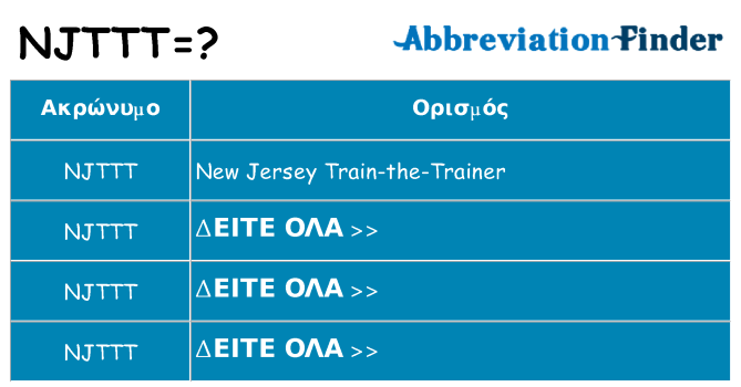 Τι σημαίνει njttt ηρεμήσει
