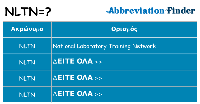 Τι σημαίνει nltn ηρεμήσει