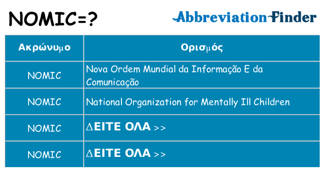 Τι σημαίνει nomic ηρεμήσει
