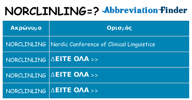Τι σημαίνει norclinling ηρεμήσει