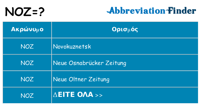 Τι σημαίνει noz ηρεμήσει