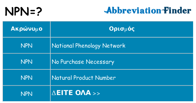 Τι σημαίνει npn ηρεμήσει