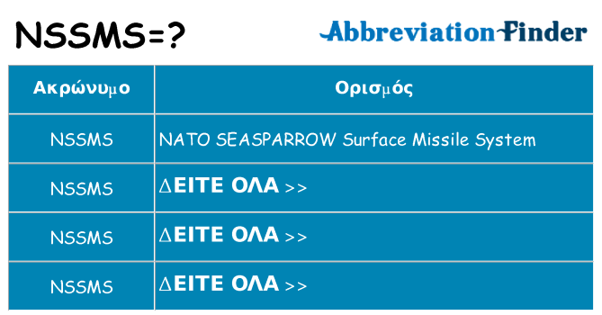 Τι σημαίνει nssms ηρεμήσει
