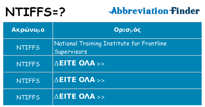 Τι σημαίνει ntiffs ηρεμήσει