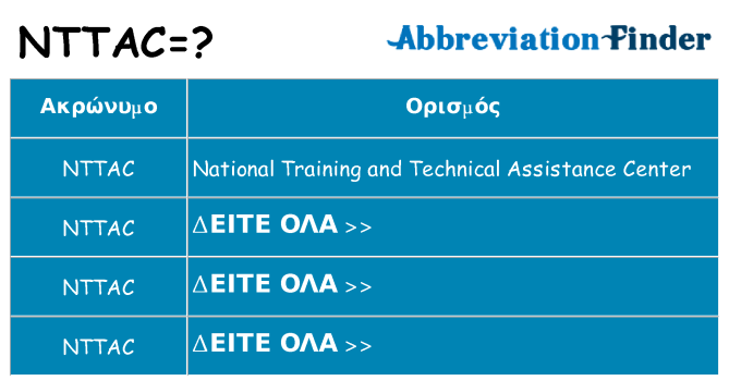 Τι σημαίνει nttac ηρεμήσει