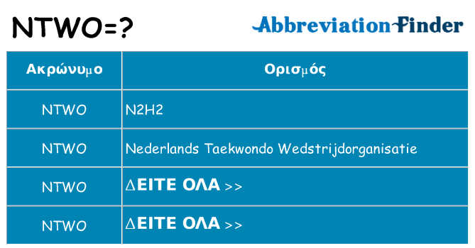 Τι σημαίνει ntwo ηρεμήσει