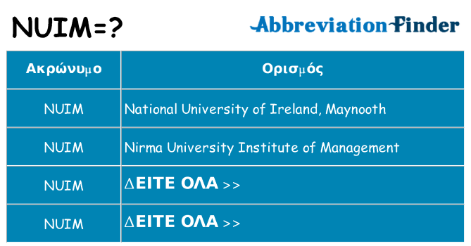 Τι σημαίνει nuim ηρεμήσει