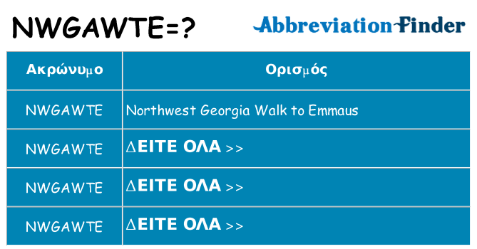 Τι σημαίνει nwgawte ηρεμήσει