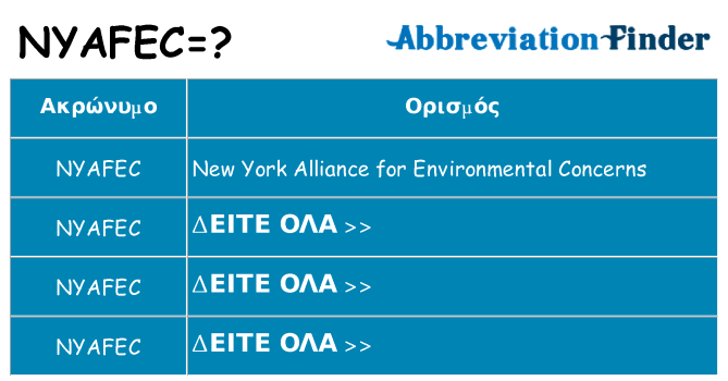 Τι σημαίνει nyafec ηρεμήσει