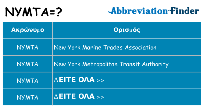 Τι σημαίνει nymta ηρεμήσει