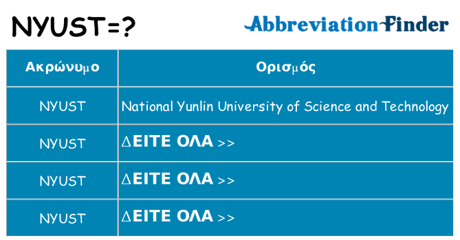 Τι σημαίνει nyust ηρεμήσει