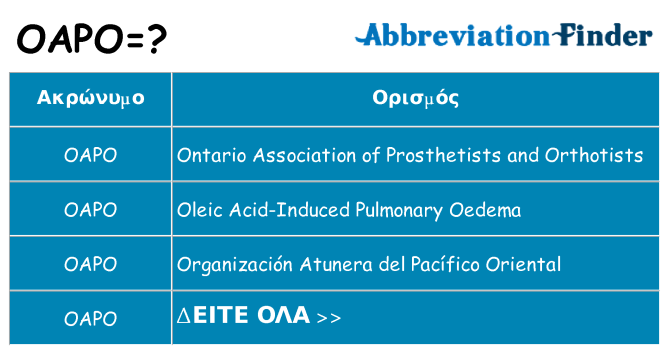 Τι σημαίνει oapo ηρεμήσει