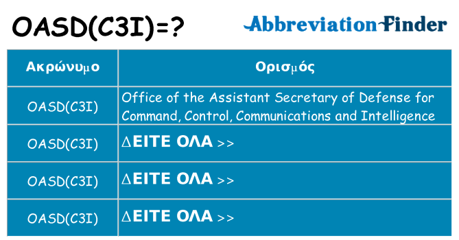 Τι σημαίνει oasdc3i ηρεμήσει
