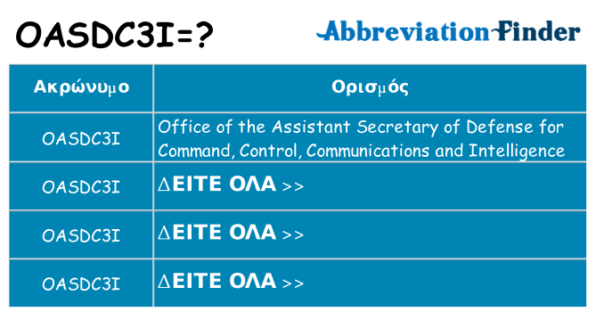 Τι σημαίνει oasdc3i ηρεμήσει