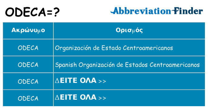 Τι σημαίνει odeca ηρεμήσει