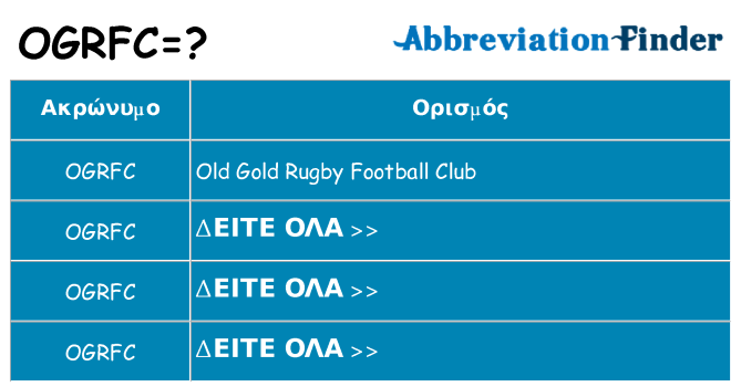 Τι σημαίνει ogrfc ηρεμήσει