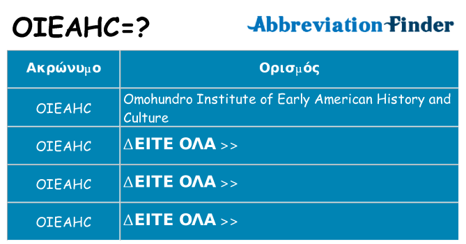 Τι σημαίνει oieahc ηρεμήσει