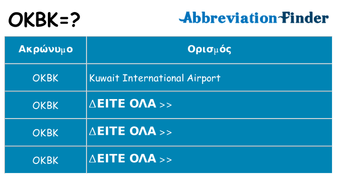 Τι σημαίνει okbk ηρεμήσει