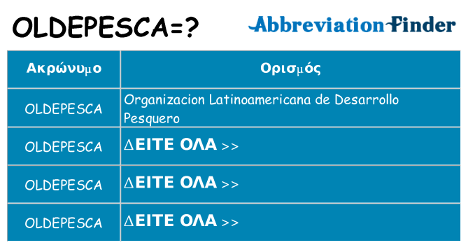 Τι σημαίνει oldepesca ηρεμήσει