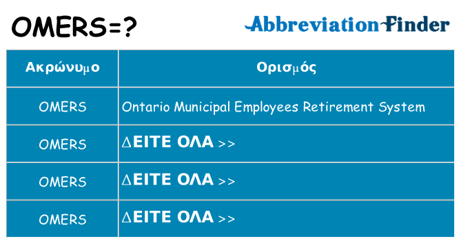 Τι σημαίνει omers ηρεμήσει