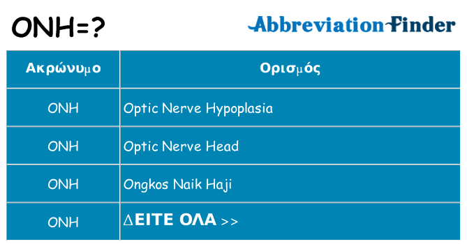 Τι σημαίνει onh ηρεμήσει