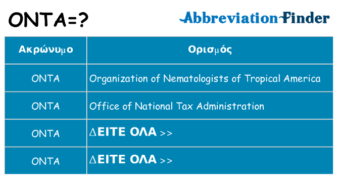 Τι σημαίνει onta ηρεμήσει
