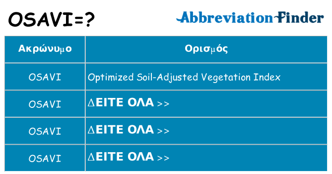 Τι σημαίνει osavi ηρεμήσει