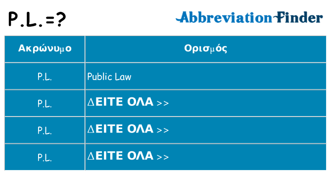 Τι σημαίνει p-l ηρεμήσει