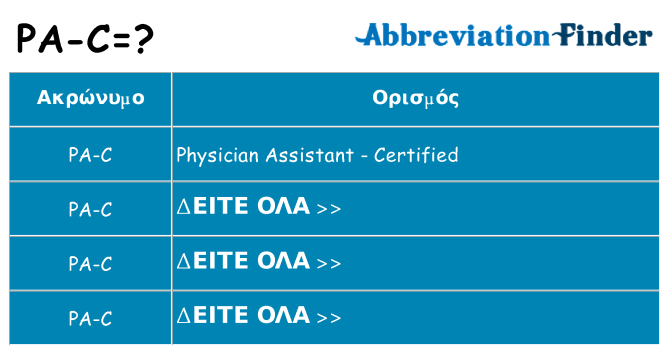 Τι σημαίνει pa-c ηρεμήσει
