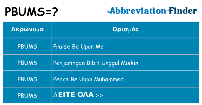 Τι σημαίνει pbums ηρεμήσει