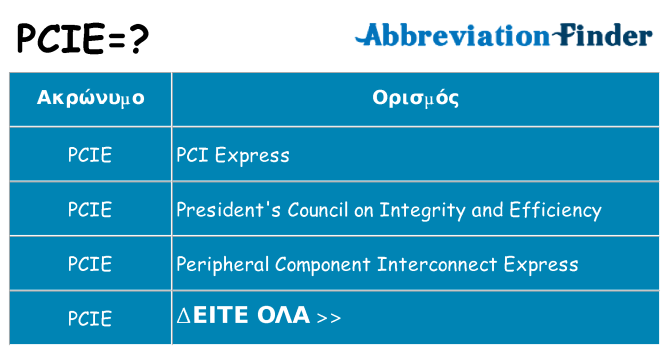 Τι σημαίνει pcie ηρεμήσει